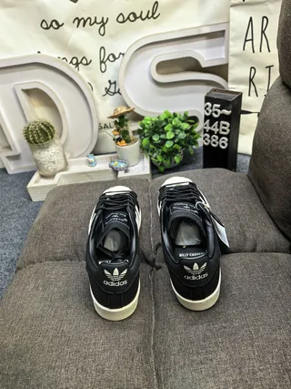 Adidas Superstar Black and Off-White Lifestyle Sneakers 8