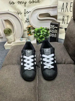 Adidas Superstar Black and Silver Metallic Lifestyle Sneakers 10