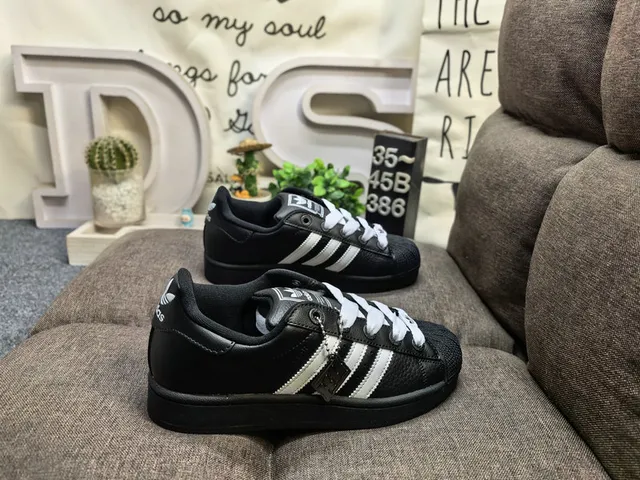 Adidas Superstar Black and Silver Metallic Lifestyle Sneakers 11