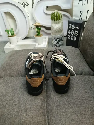 Adidas Superstar Black and Tan Lifestyle Sneakers 8
