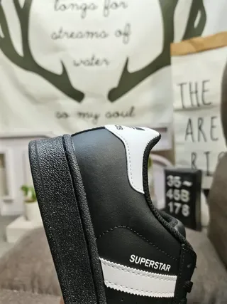 Adidas Superstar Black and White Lifestyle Sneakers 3