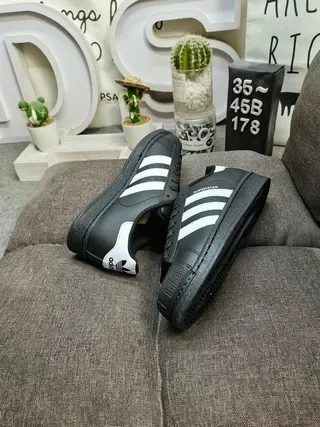 Adidas Superstar Black and White Lifestyle Sneakers 6