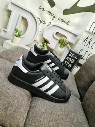 Adidas Superstar Black and White Lifestyle Sneakers 9