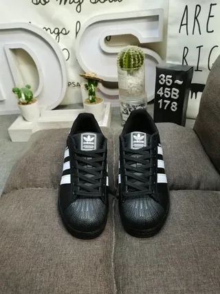 Adidas Superstar Black and White Lifestyle Sneakers 10