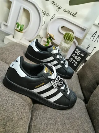 Adidas Superstar Black and White Lifestyle Sneakers 9