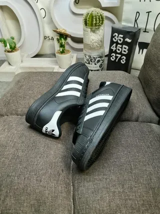 Adidas Superstar Black and White Lifestyle Sneakers 6
