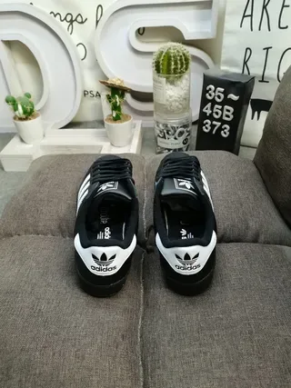Adidas Superstar Black and White Lifestyle Sneakers 8