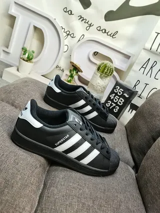 Adidas Superstar Black and White Lifestyle Sneakers 9