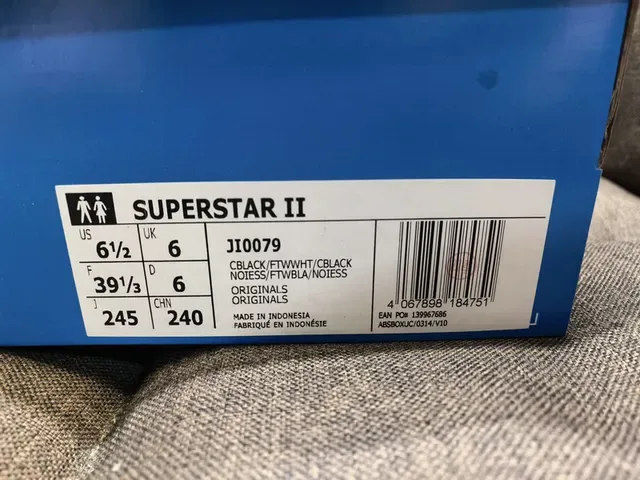 Adidas Superstar Black Blue Shell-Toe Three-Stripe Lifestyle Sneakers 2