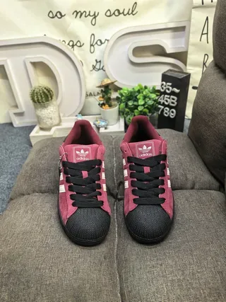 Adidas Superstar Burgundy Suede Lifestyle Sneakers 10