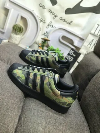 Adidas Superstar Camouflage Print Lifestyle Sneakers 7