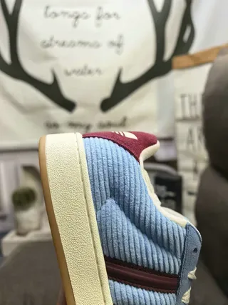 Adidas Superstar Corduroy Blue Maroon Lifestyle Sneakers 3