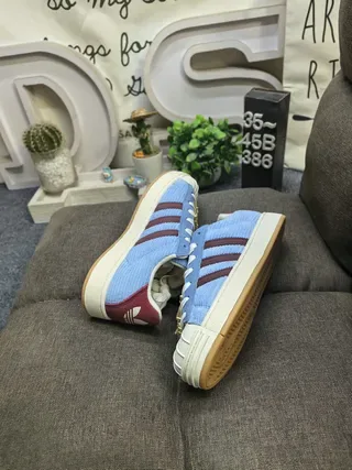 Adidas Superstar Corduroy Blue Maroon Lifestyle Sneakers 6