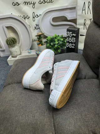 Adidas Superstar Light Gray and Dusty Pink Lifestyle Sneakers 6