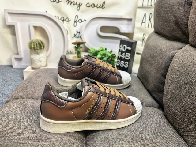 Adidas Superstar Monochrome Tan Lifestyle Sneakers 11