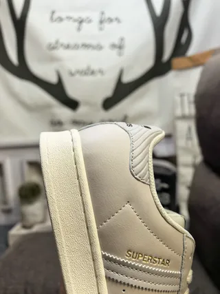 Adidas Superstar Monochrome Tan Lifestyle Sneakers 23