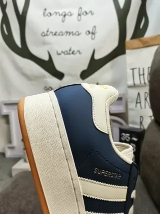 Adidas Superstar Navy and Cream Lifestyle Sneakers 3