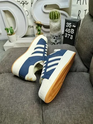 Adidas Superstar Navy and Cream Lifestyle Sneakers 6
