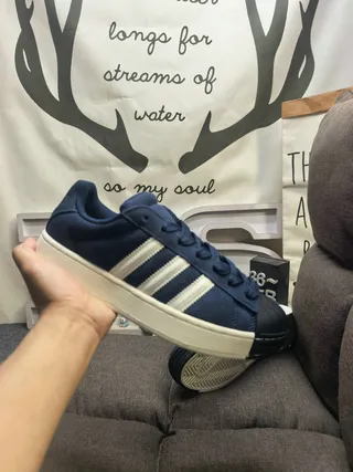 Adidas Superstar Navy Blue Suede Lifestyle Sneakers 5