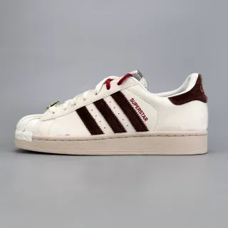 Adidas Superstar Off-White and Burgundy Lifestyle Sneakers