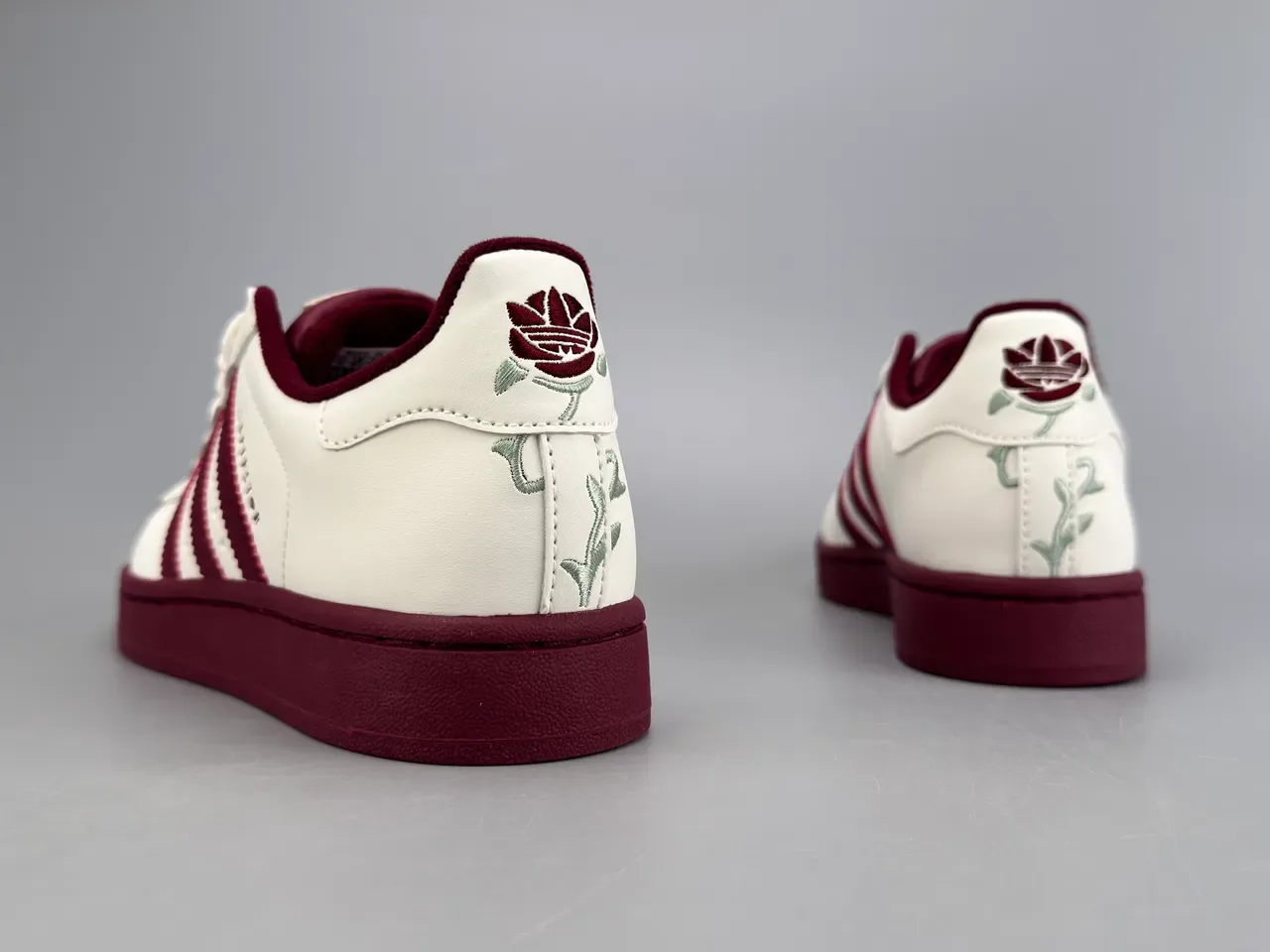 Adidas Superstar Off-White and Maroon Lifestyle Sneakers 6