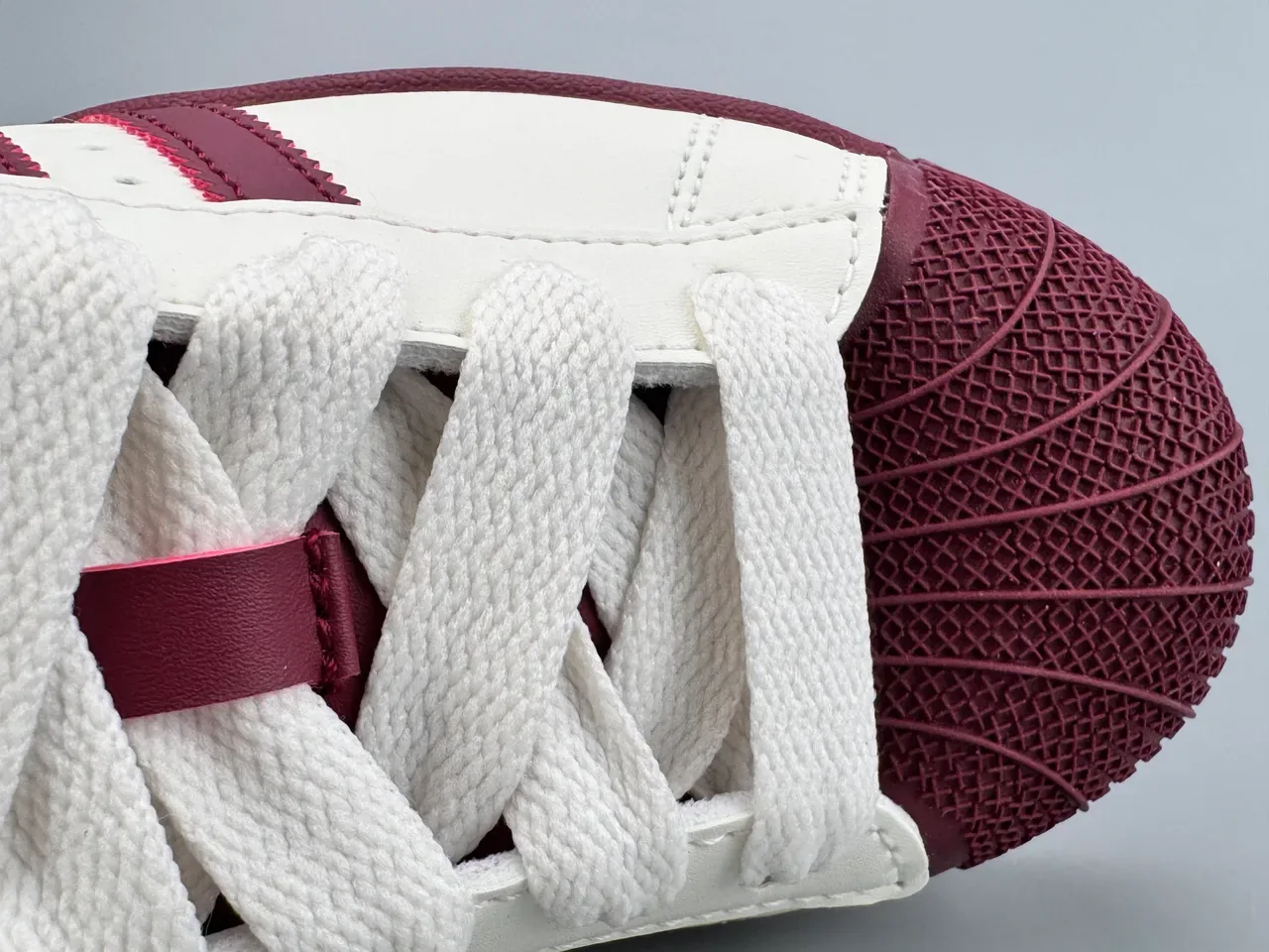 Adidas Superstar Off-White and Maroon Lifestyle Sneakers 8