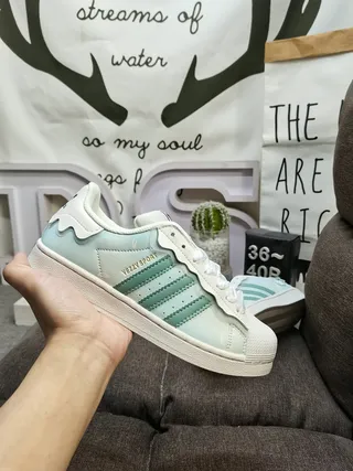 Adidas Superstar Pastel Pink Shell-Toe Lifestyle Sneakers 23