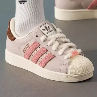 Adidas Superstar पिंक फजी स्ट्राइप लाइफस्टाइल स्नीकर