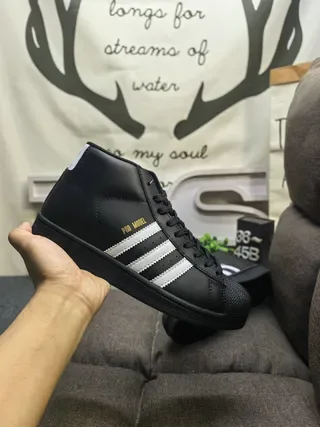 Adidas Superstar Pro Model Black White Gold Lifestyle Sneakers 5