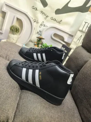 Adidas Superstar Pro Model Black White Gold Lifestyle Sneakers 7