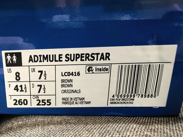 Adidas Superstar Slide Chinelos de couro marrom com planta de cortiça 2