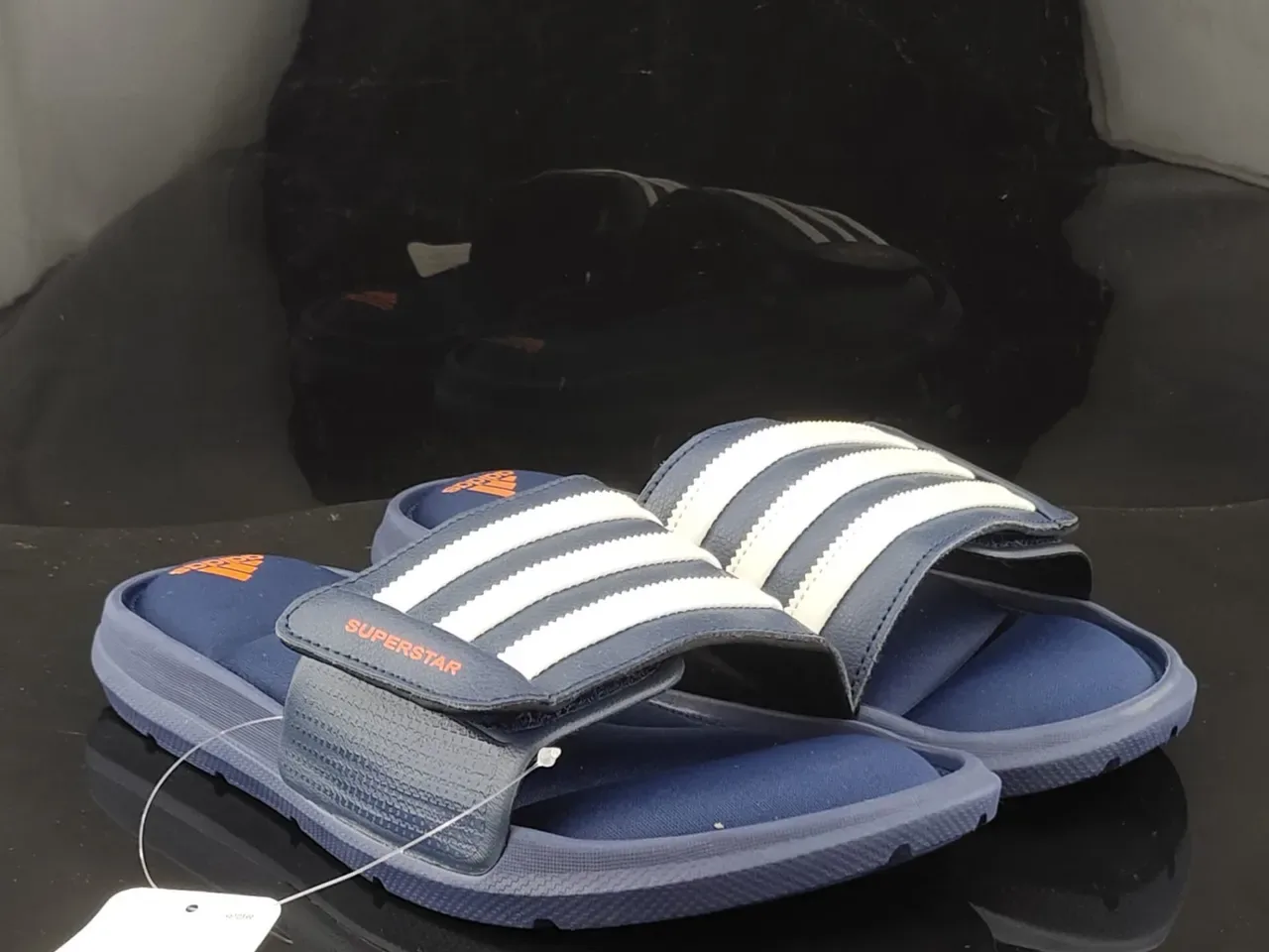 Adidas Superstar Slide Navy Blue White Stripes 4