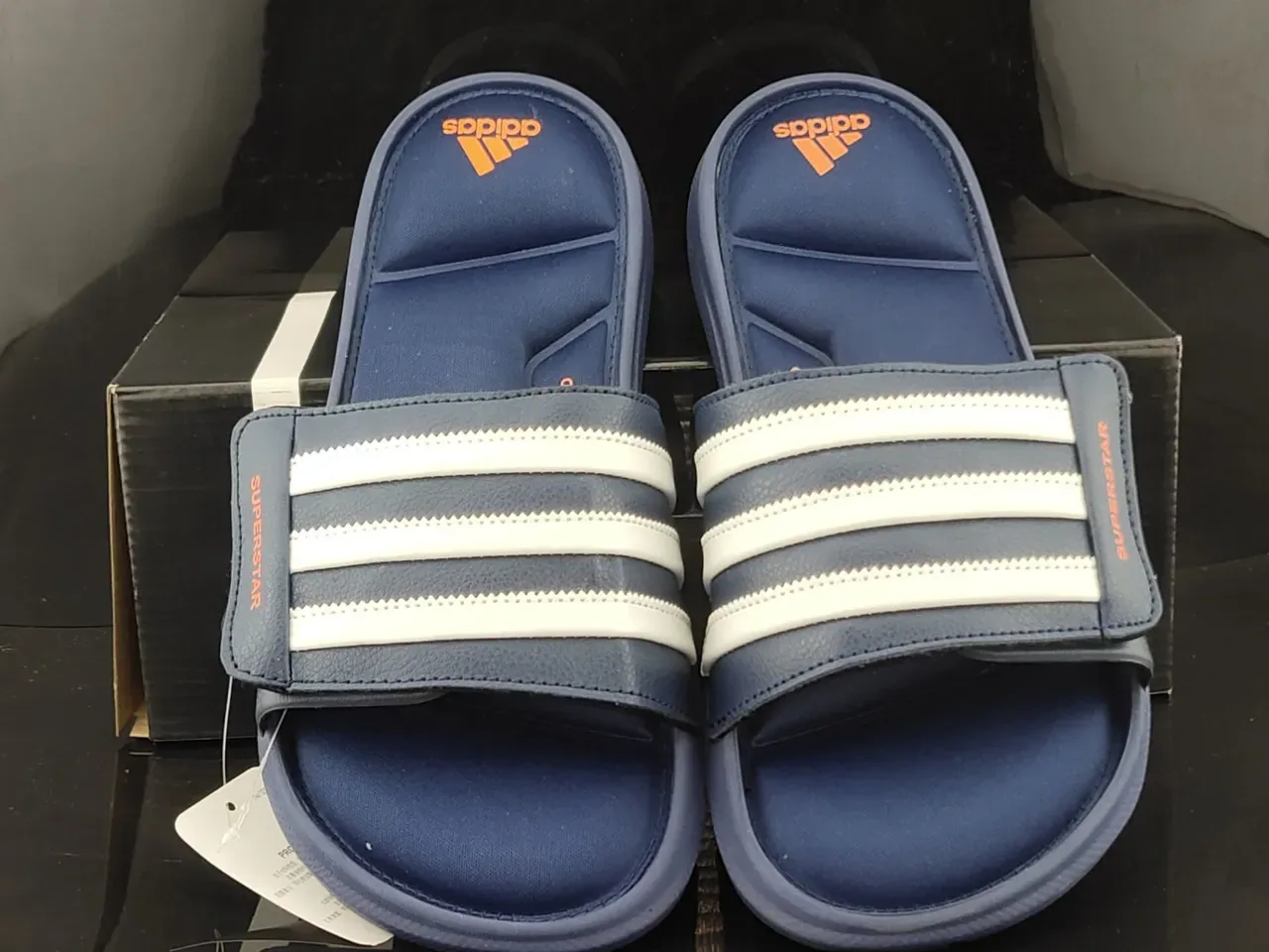 Adidas Superstar Slide Navy Blue White Stripes 5