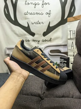 Adidas Superstar Tan Brown Black Lifestyle Sneakers 5