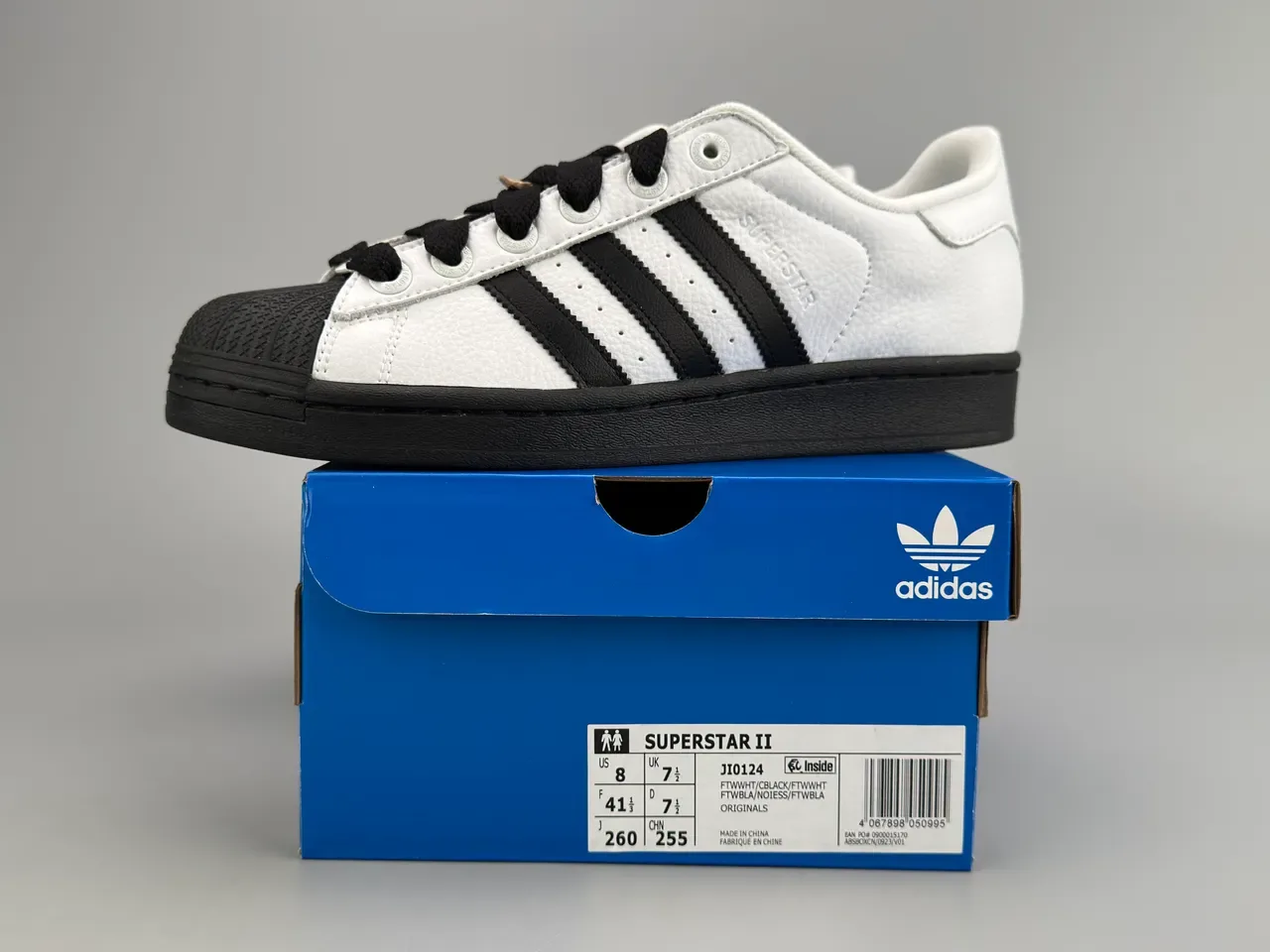 Adidas Superstar White and Black Lifestyle Sneakers 4