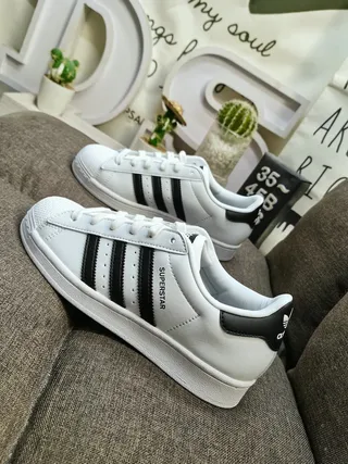 Adidas Superstar White and Black Lifestyle Sneakers 7