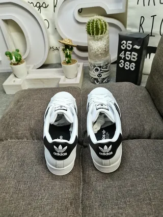 Adidas Superstar White and Black Lifestyle Sneakers 8