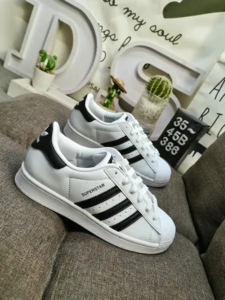 Adidas Superstar White and Black Lifestyle Sneakers 9