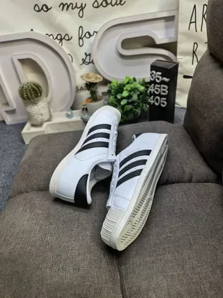Adidas Superstar White and Black Lifestyle Sneakers 6