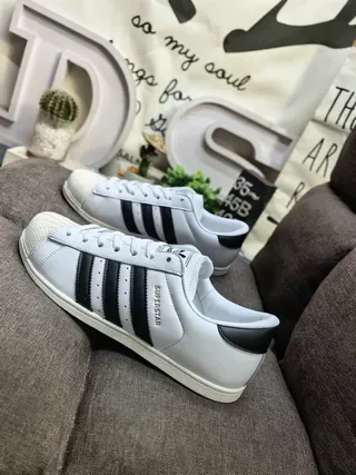 Adidas Superstar White and Black Lifestyle Sneakers 7