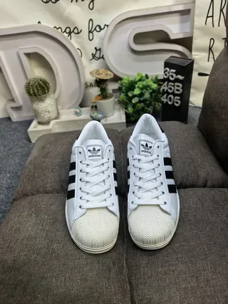 Adidas Superstar White and Black Lifestyle Sneakers 10