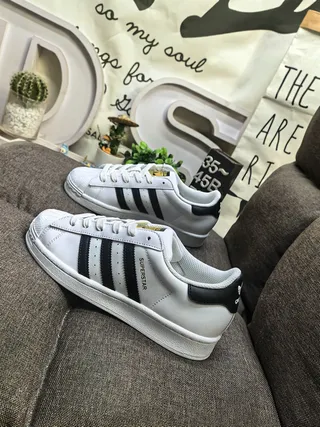 Adidas Superstar White and Black Lifestyle Sneakers 7