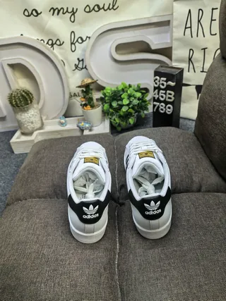 Adidas Superstar White and Black Lifestyle Sneakers 8