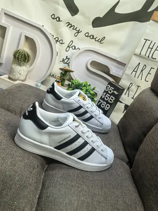 Adidas Superstar White and Black Lifestyle Sneakers 9