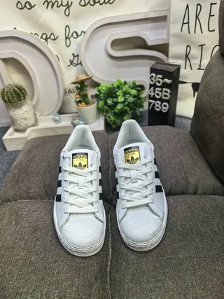 Adidas Superstar White and Black Lifestyle Sneakers 10