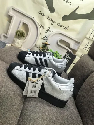 Adidas Superstar White and Black Lifestyle Sneakers 7