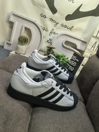 Adidas Superstar White and Black Lifestyle Sneakers 9