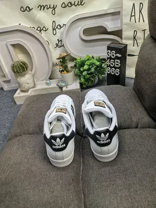 Adidas Superstar White Black Shell-Toe Lifestyle Sneakers 8