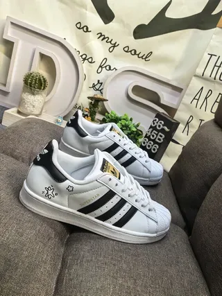 Adidas Superstar White Black Shell-Toe Lifestyle Sneakers 9