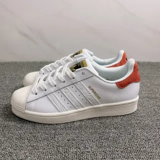 Adidas Superstar White Orange Gold लाइफस्टाइल स्नीकर